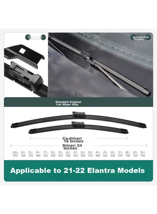 Xufeng Car Accessories (xufeng) Beijing Hyundai Elantra Windshield Wipers For - 7th Generation, Boneless Wiper Blades, Original Parts - Image 2