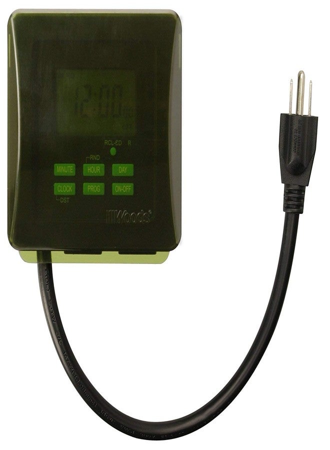 Woods 50015WD Outdoor 7-Day Heavy Duty Digital Plug-in Timer, 2 Grounded Outlets, Weatherproof, Perfect for Automating Holiday/Christmas Lights, 3/4 Horse Power, Energy Saving Precision Programming - Image 2