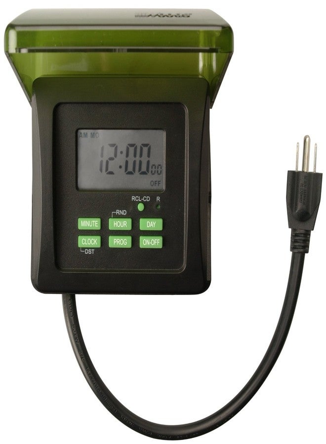 Woods 50015WD Outdoor 7-Day Heavy Duty Digital Plug-in Timer, 2 Grounded Outlets, Weatherproof, Perfect for Automating Holiday/Christmas Lights, 3/4 Horse Power, Energy Saving Precision Programming - Image 1
