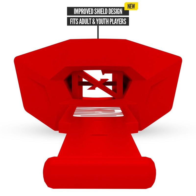 NXT NXTRND Nxtrnd Two Pro Football Mouth Guard  Permanent Strap  Fits Adult & Youth (Red) - Image 3