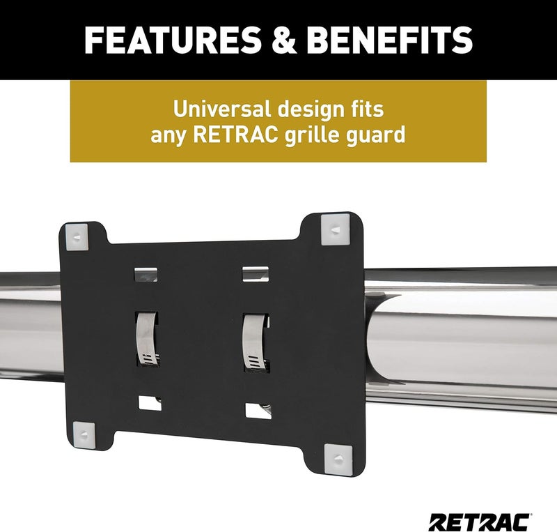 beseloa RETRAC 205495 3-Inch Grille Guard License Plate Bracket - Image 4