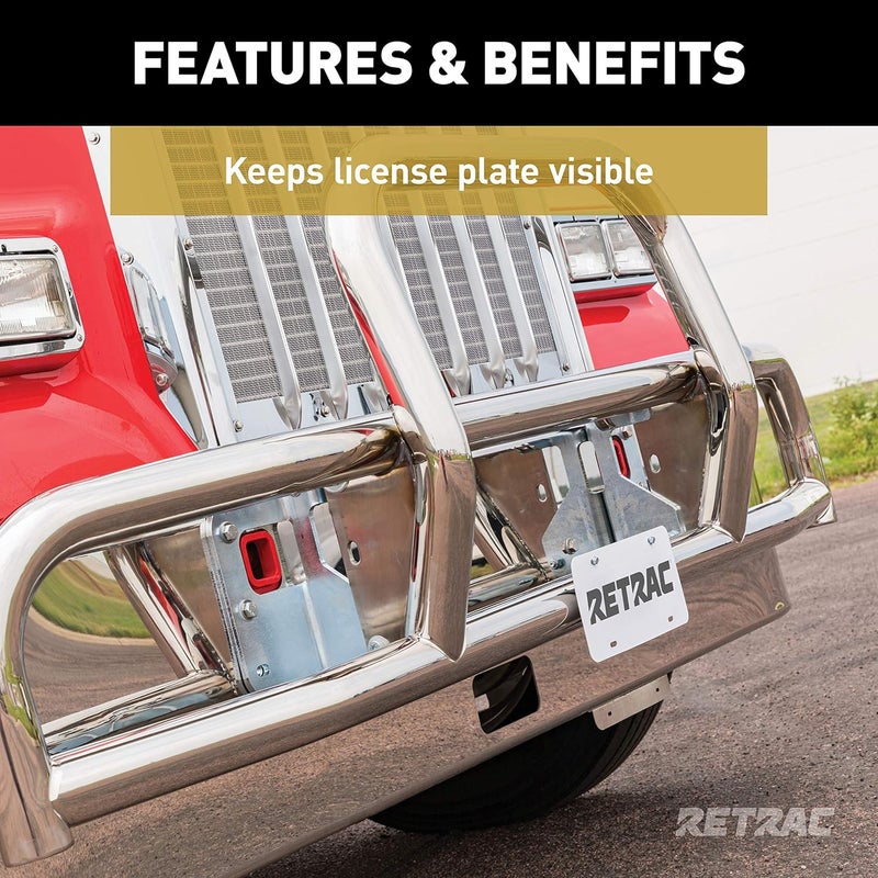 beseloa RETRAC 205495 3-Inch Grille Guard License Plate Bracket - Image 5