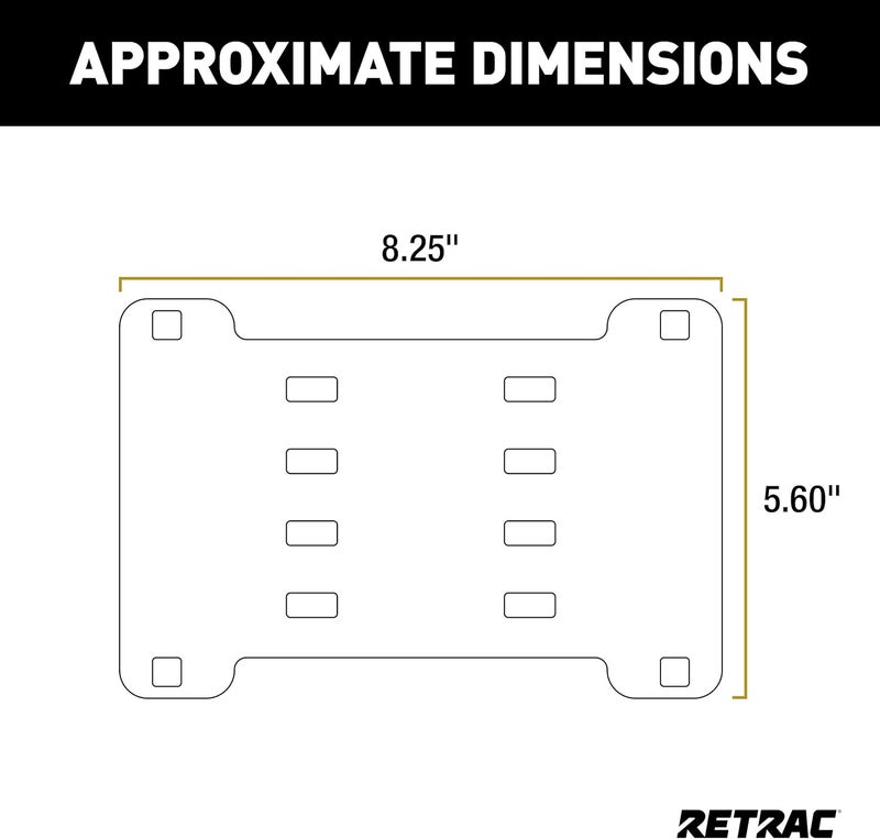 beseloa RETRAC 205495 3-Inch Grille Guard License Plate Bracket - Image 2