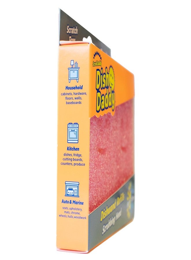 Scrub Daddy Dish Wand Scrubbing Brush Replacement Heads, Soap Dispensing Brushes, Texture Changing Washing Up Sponges, Detachable Dish Daddy Head Sponge Refills, Pink 2 Pack - Image 4