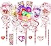 POPGIFTU Valentine Classroom Exchange Gifts for Kids 28 Pack LollipopShaped Stationery with Cards Pencils Erasers Rulers Stickers for Boys and Girls Party Favors for School - Image 2