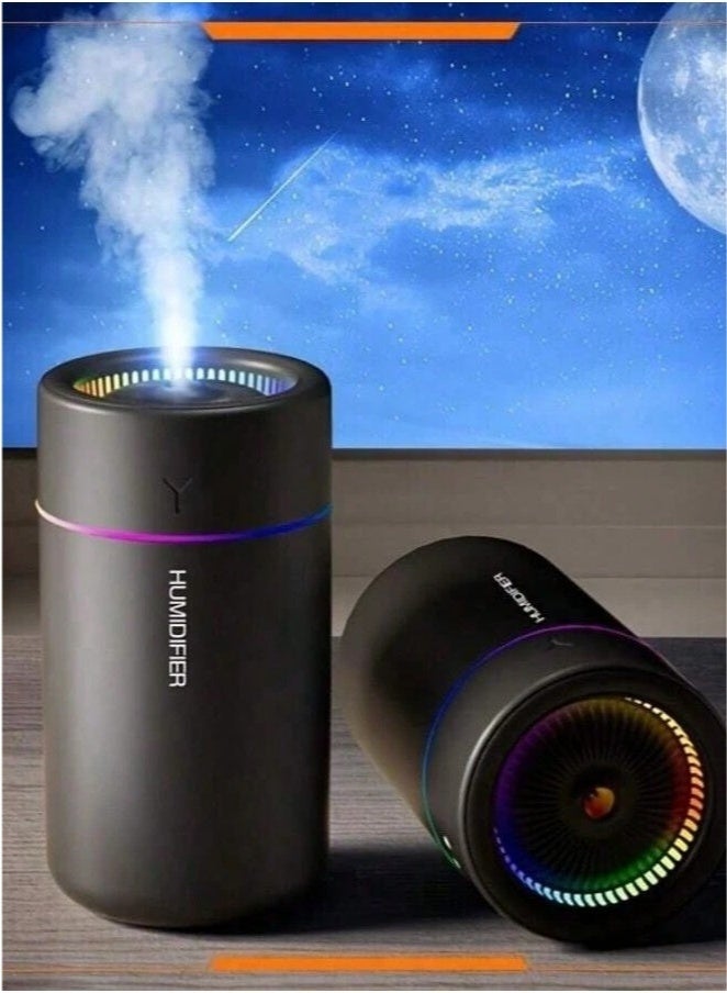 كيلا مرطب هواء بالموجات فوق الصوتية بمنفذ USB، أسود، سعة 280 مل، مناسب للسيارة والمكتب وغرفة النوم وما إلى ذلك. إيقاف تشغيل تلقائي، وضعان للضباب، فائق الهدوء - (أسود) - Image 1