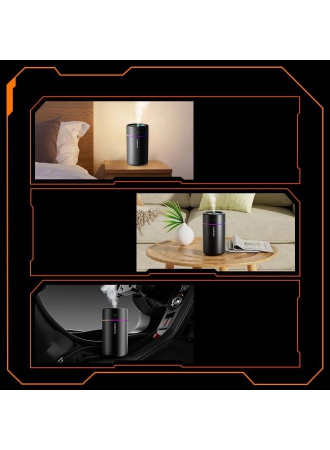 كيلا مرطب هواء بالموجات فوق الصوتية بمنفذ USB، أسود، سعة 280 مل، مناسب للسيارة والمكتب وغرفة النوم وما إلى ذلك. إيقاف تشغيل تلقائي، وضعان للضباب، فائق الهدوء - (أسود) - Image 5