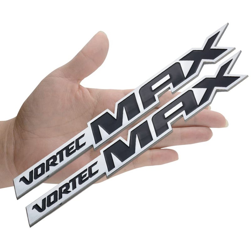 Fits Pairs Vortec MAX High Output Emblems Badges Decals 3D Raised Strong Adhesive Fit for Silverado Chrome Black
