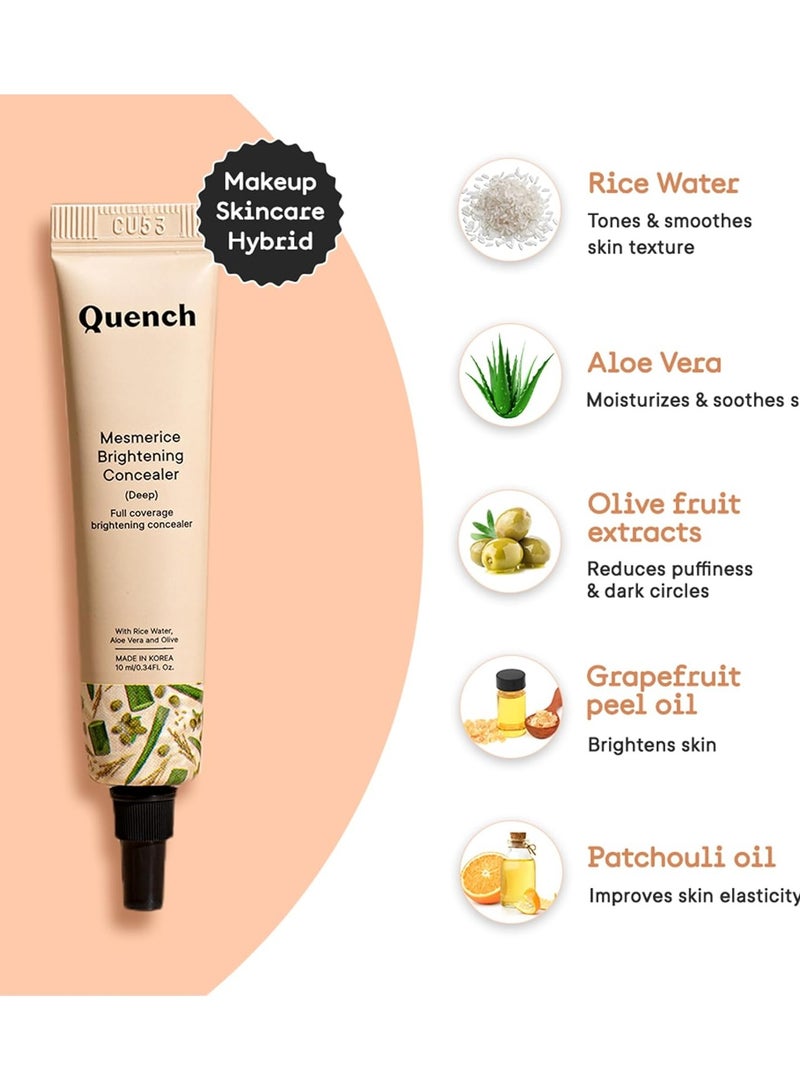 كوينش كونسيلر كريم تفتيح البشرة الطبيعي من بوتانيكس بماء الأرز والصبار | لجميع أنواع البشرة | يخفي الهالات السوداء ويفتح تحت العينين | صنع في كوريا (متوسط)، 10 مل - Image 2