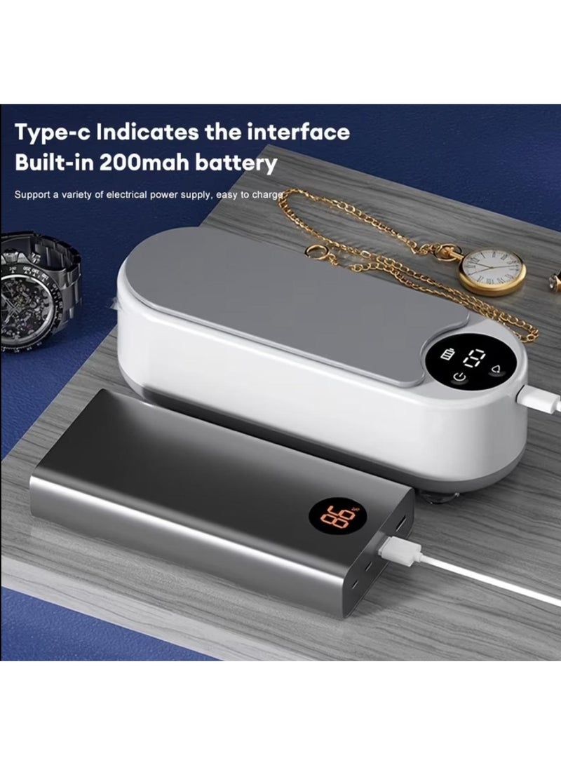 جهاز تنظيف منزلي صغير الحجم، كبسولة تنظيف سعة 450 مل، آلة تنظيف المجوهرات للخواتم والنظارات وفرش المكياج - Image 3