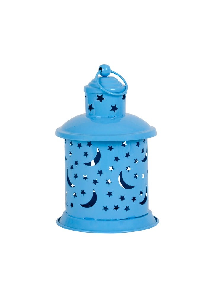 Hilalful My First HilalFul Children Lantern - Blue | Ramadan, Eid Decorations | Portable & Lightweight | Home Décor | Decorative Candle Lanterns | Iron | Living Room, Bedroom, Indoor | Arabian, Moroccan Themed  - Image 1