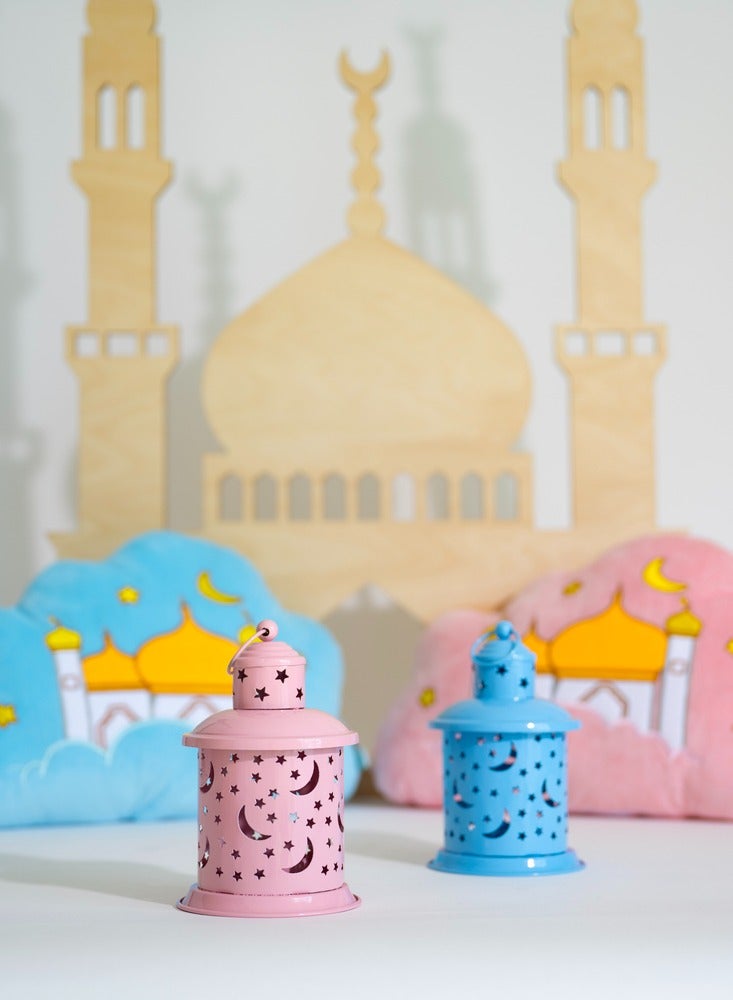 Hilalful My First HilalFul Children Lantern - Blue | Ramadan, Eid Decorations | Portable & Lightweight | Home Décor | Decorative Candle Lanterns | Iron | Living Room, Bedroom, Indoor | Arabian, Moroccan Themed  - Image 4