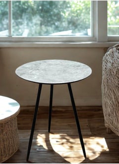SMART HOME 3 Piece Dining Table Set, Round Table with 2 Chairs, Padded, Comfortable and Versatile Chairs, 3 Piece Dining Table Set Consists of a Table with a Wooden Top and Strong Metal Bases with 2 Luxurious Padded Chairs, Dining Table with 2 Seats Table Size 70x58x58 cm and Chair Size 70x43x43 cm  - Image 5