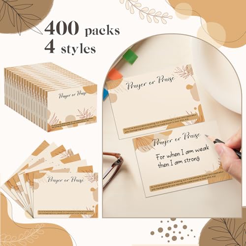 Resholder 400 Pcs Prayer Cards Bulk Church Visiting Cards Catholic Baptism Funeral Gifts Christian Scripture for First Communion Fathers Day Women Christening Favors Guest Gifts(Boho) - Image 4