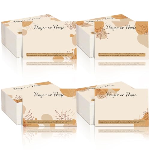 Resholder 400 Pcs Prayer Cards Bulk Church Visiting Cards Catholic Baptism Funeral Gifts Christian Scripture for First Communion Fathers Day Women Christening Favors Guest Gifts(Boho) - Image 1