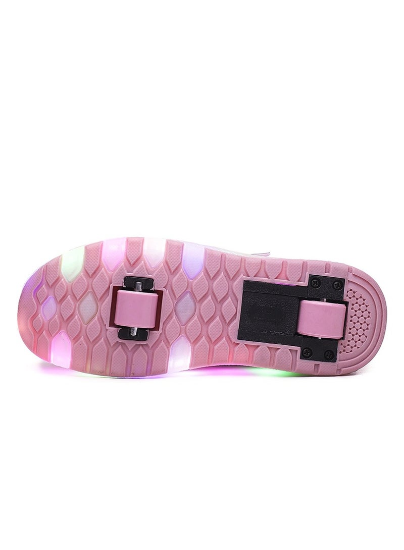 Loquat LED Flash Light Sneaker Skate Shoes with Wheels Roller Skates Shoes for Kids - Image 2