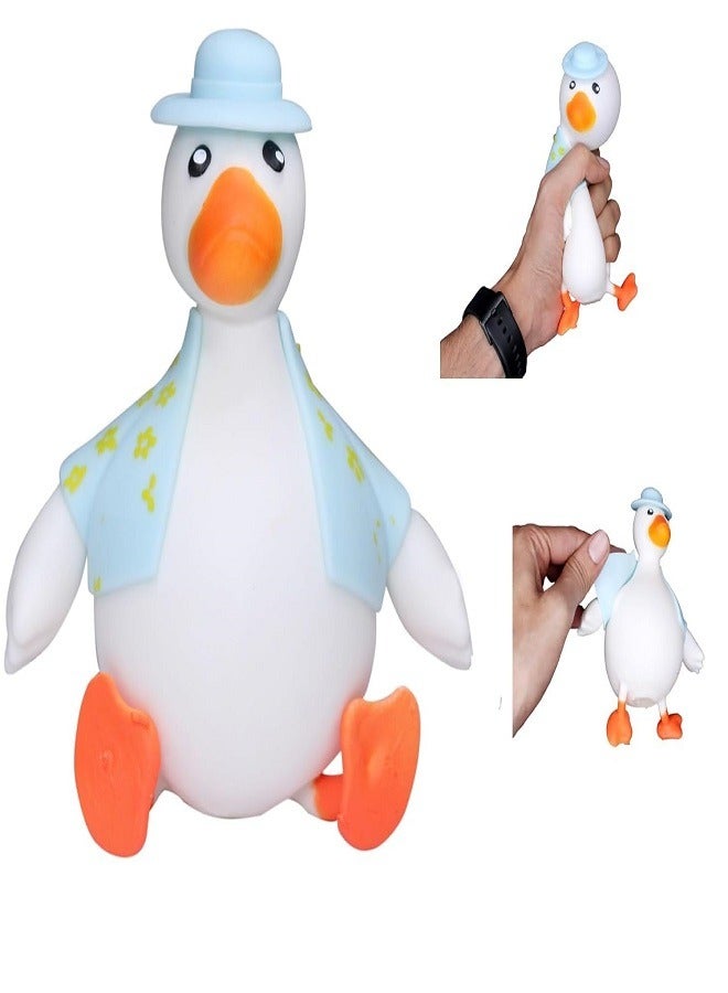 Squishy Squeeze Duck Elastic Decompression fidgeting Toy (Blue) - Image 1