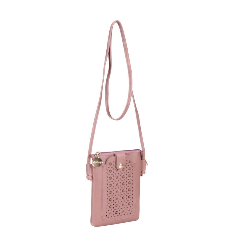 Donicy Pink Sling Bag for Girls, Mobile Pouch, Running Bag - Image 2