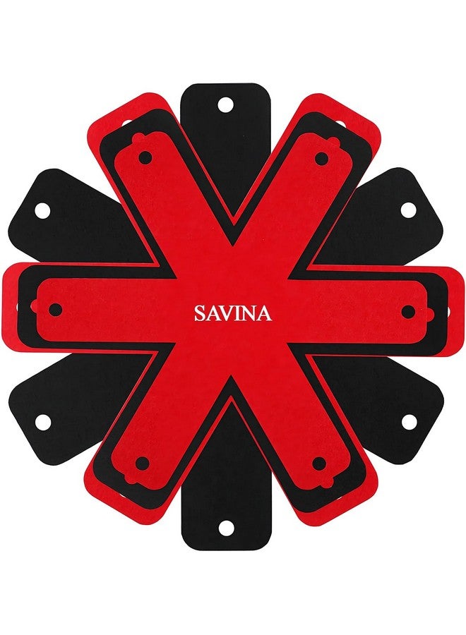 SAVINA Savina Pot & Pan Protectors - Big Different Sizes (16" 15" 14" 12") - Set of 8 - Material Felt, Cookware Protectors, Keep Kitchenware of Scratches and Avoid Clatter, Divider Pads  - Image 1