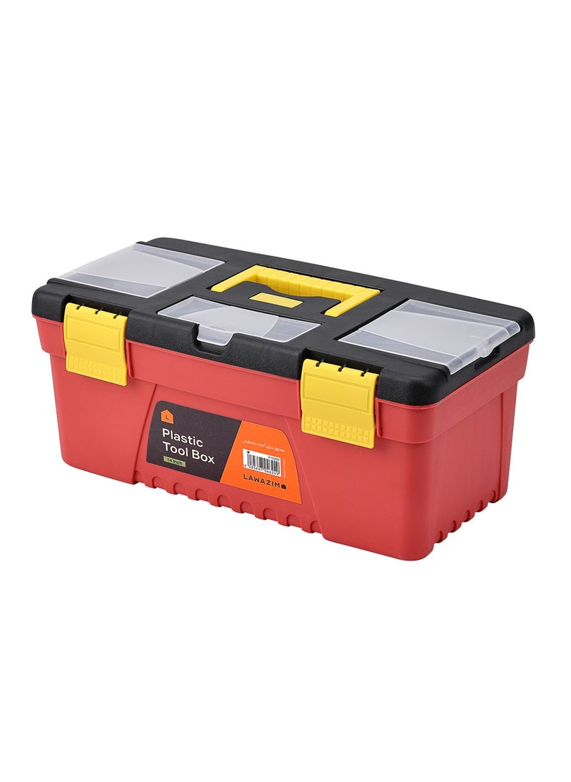 LAWAZIM - Plastic Tool Box - 14 Inch - Durable Storage Organizer with Removable Tray, Secure Latch, and Multiple Compartments - Ideal for Workshops, Garages, and On-the-Go Repairs - Image 1