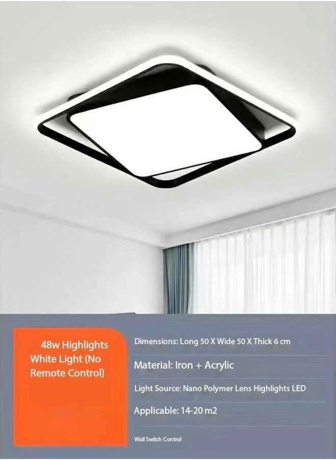 Indoor Modern Ultra Thin Square Shape Close To Ceiling LED Light Ceiling Lamp for Bedroom Corridor Living Room 50x50x6cm - pzsku/Z675A6CD20B8A6DC03D96Z/45/_/1685361722/6c893fb8-fd85-41cd-aa2e-631a7e4591b3