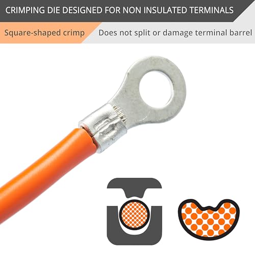 Wirefy Crimping Die for Non-Insulated Terminals 20-10 AWG | Interchangeable Quick-Change Die for Wirefy Crimping Tools | Professional 3D Crimping Accessory - Image 3