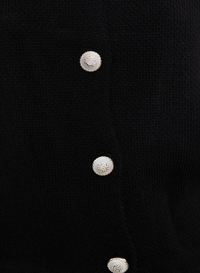 trendyol Black Basic Jacket Look Knitted Cardigan - Image 4