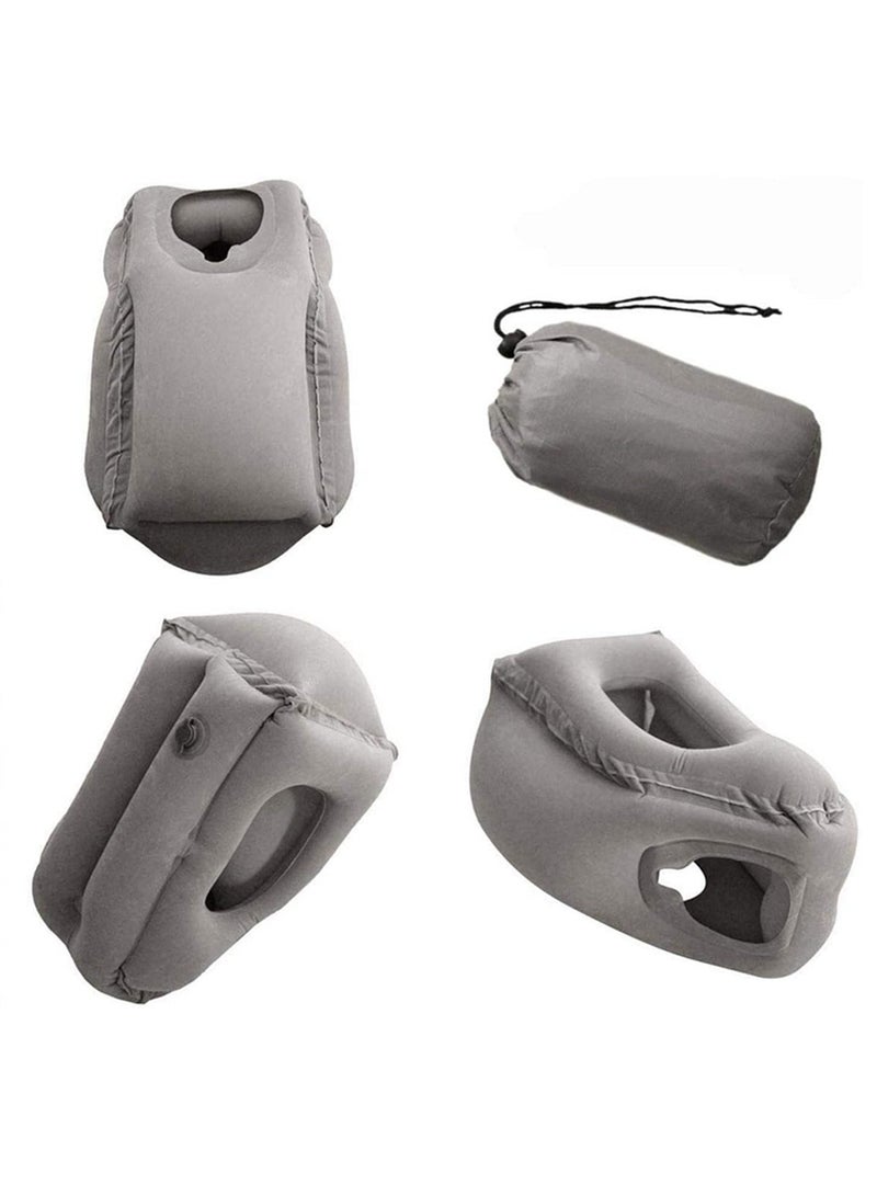 1PCS Travel Pillow for Airplane Inflatable Neck Pillow Portable Compact Head Support Pillow for Travel Ideal for Airplane Car Bus Train Office Home Use Ergonomic Design  - Image 2