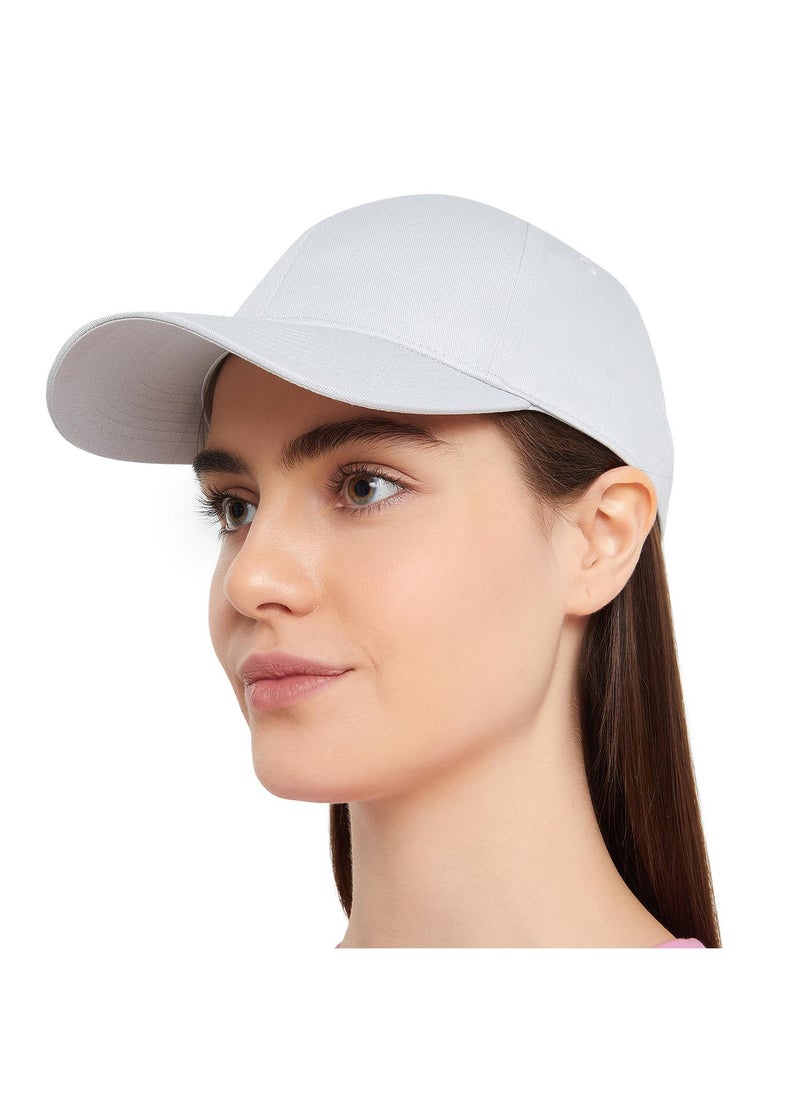 Demix Demix Light Grey One-Size Baseball Cap, Breathable Cotton-Polyester Blend, Adjustable Fastener for Optimal Fit, Perfect for Outdoor Workouts  - Image 5