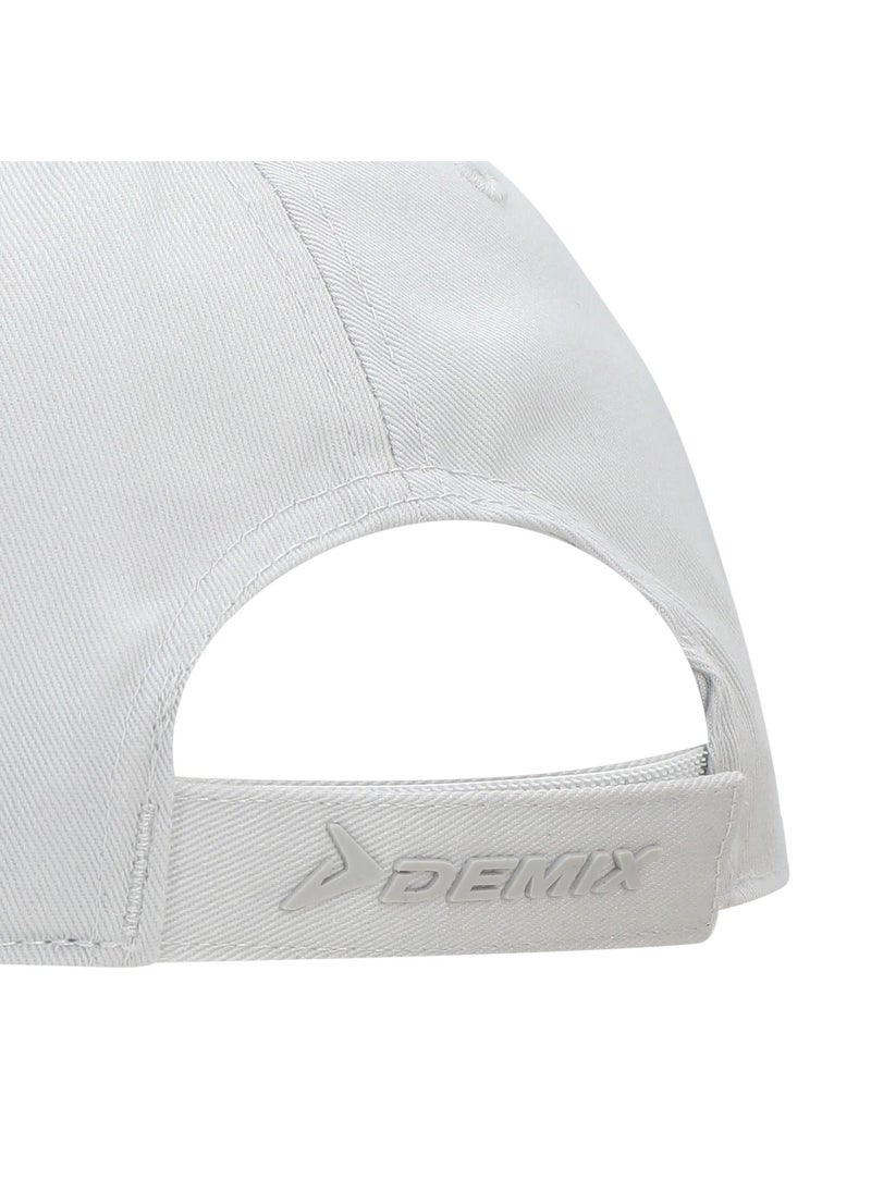Demix Demix Light Grey One-Size Baseball Cap, Breathable Cotton-Polyester Blend, Adjustable Fastener for Optimal Fit, Perfect for Outdoor Workouts  - Image 4