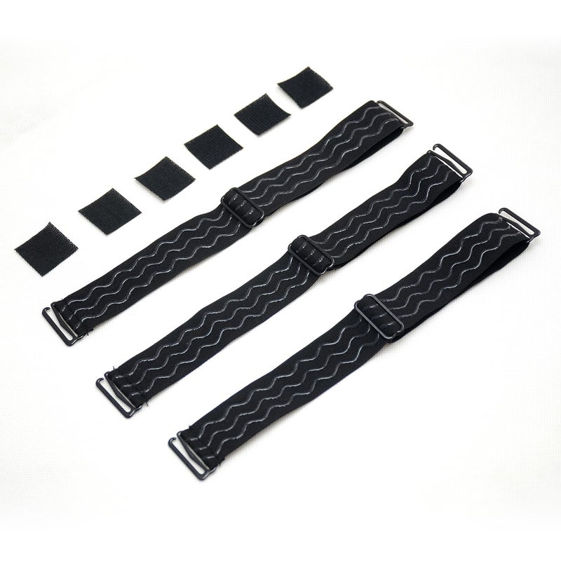 Jozlynn Adjustable Elastic Wig Band with Hooks No Slip Band for Glueless Wigs Black Lace Front Wig Strap for Wigs Making 3Pcs (Black) - Image 1