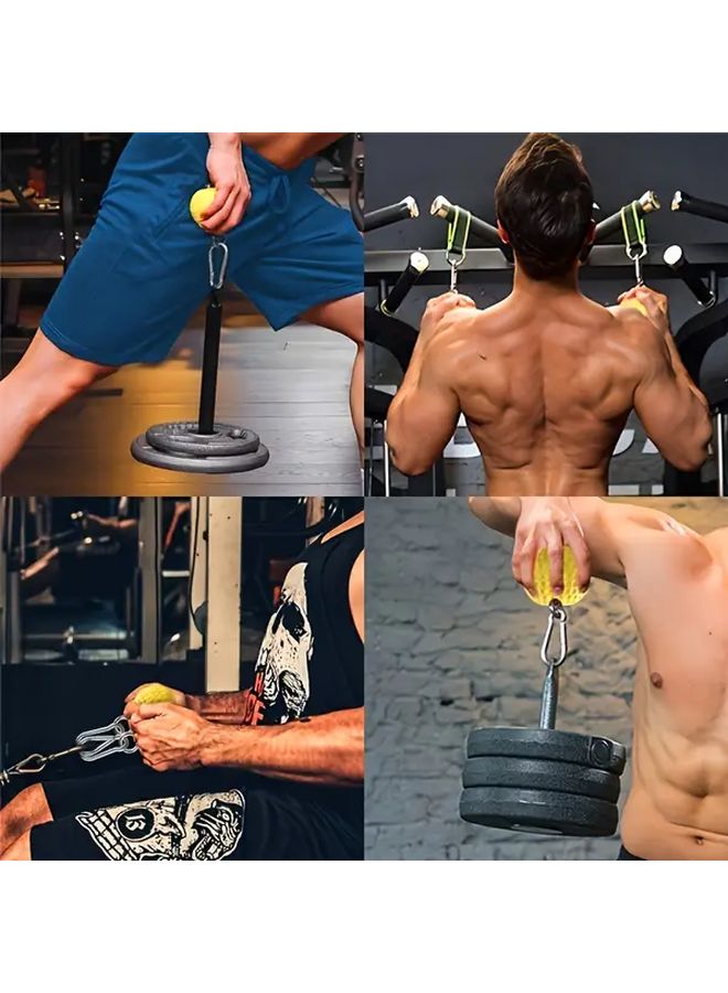 2 76inch Yellow PU Ball Pair With Hooks For Grip Strength And Wrist Exercises - Image 5