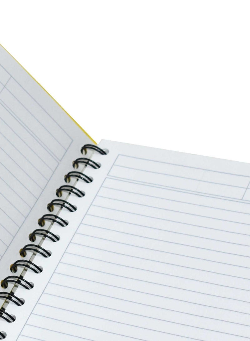 FIS Pack of 5  Spiral Hard Cover Notebook 9X7 Inches (22.86 X 20.32 CM) Single Line,With Border,150 Sheets -Assorted Color -FSNBS97N150ASST - Image 3