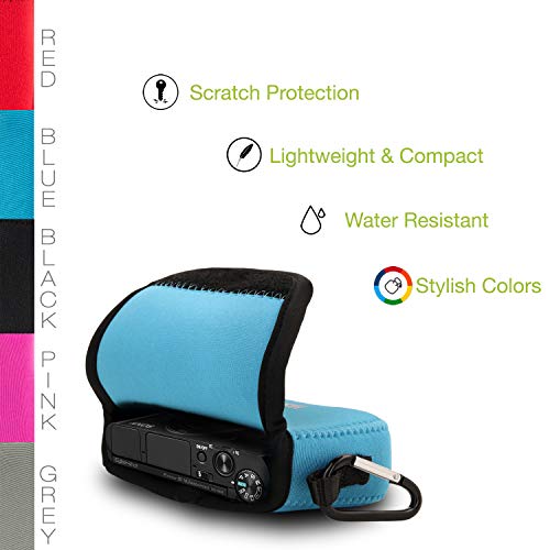Megagear Sony Cyber-Shot Dsc-Hx80, Dsc-Hx90V Ultra Light Neoprene Camera Case, With Carabiner - Blue - MG609 - Image 5