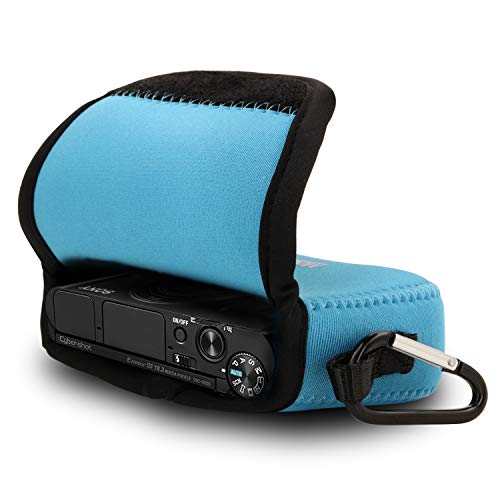 Megagear Sony Cyber-Shot Dsc-Hx80, Dsc-Hx90V Ultra Light Neoprene Camera Case, With Carabiner - Blue - MG609 - Image 3