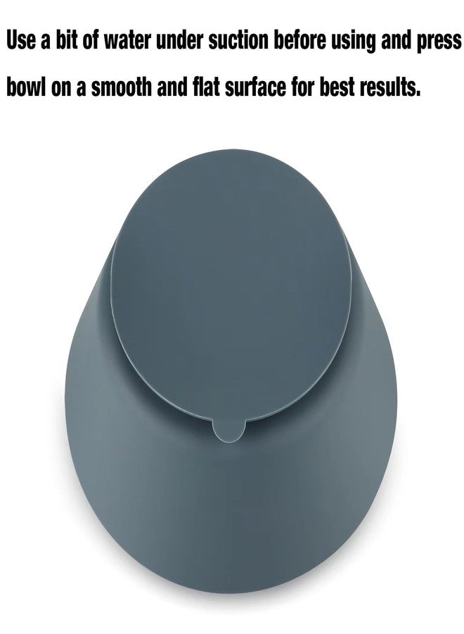 PandaEar 3 Pack Baby Suction Bowls|Silicone Food Bowls First Stage Feeding for Baby Toddler Infant Kids| Food Grade Soft Safe BPA-Free Silicone Toddler Bowls -Blue/Gray - Image 5