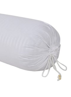 Kuber Industries Kuber Industries Linning Design Cotton Bolster Cover- Set of 2, 16"x32" (White)-44KM0165  - Image 3