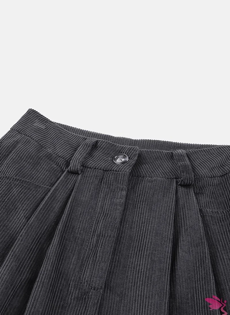 يونيكي Black Striped Casual Trouser