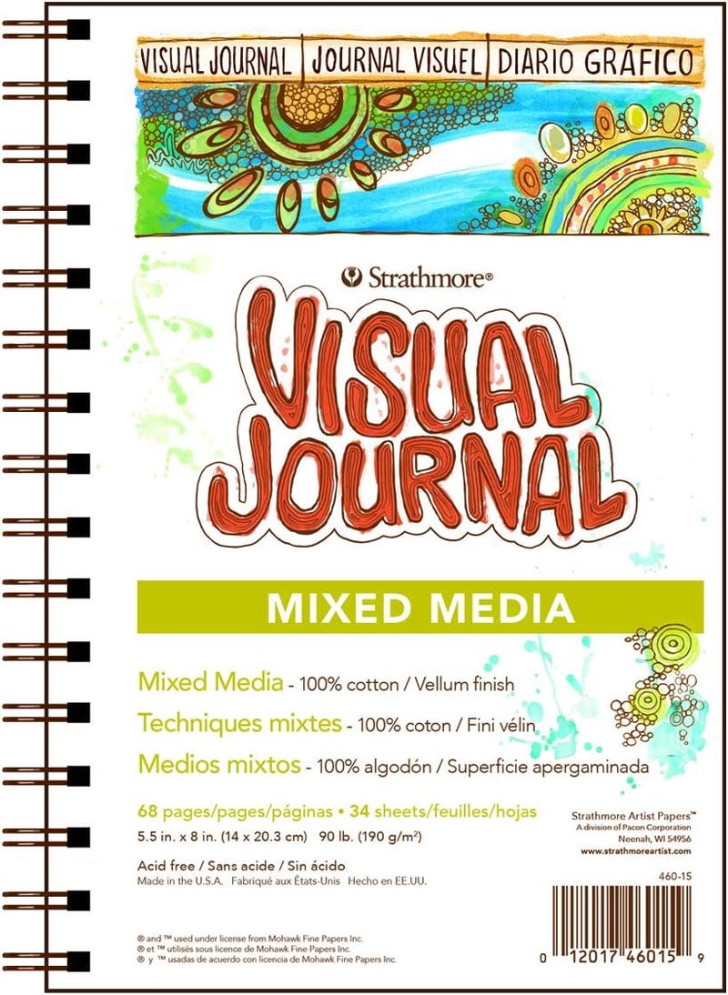 Strathmore Visual Journal Mixed Media Pad - 5.5 x 8 inches, 68 Pages - Image 1