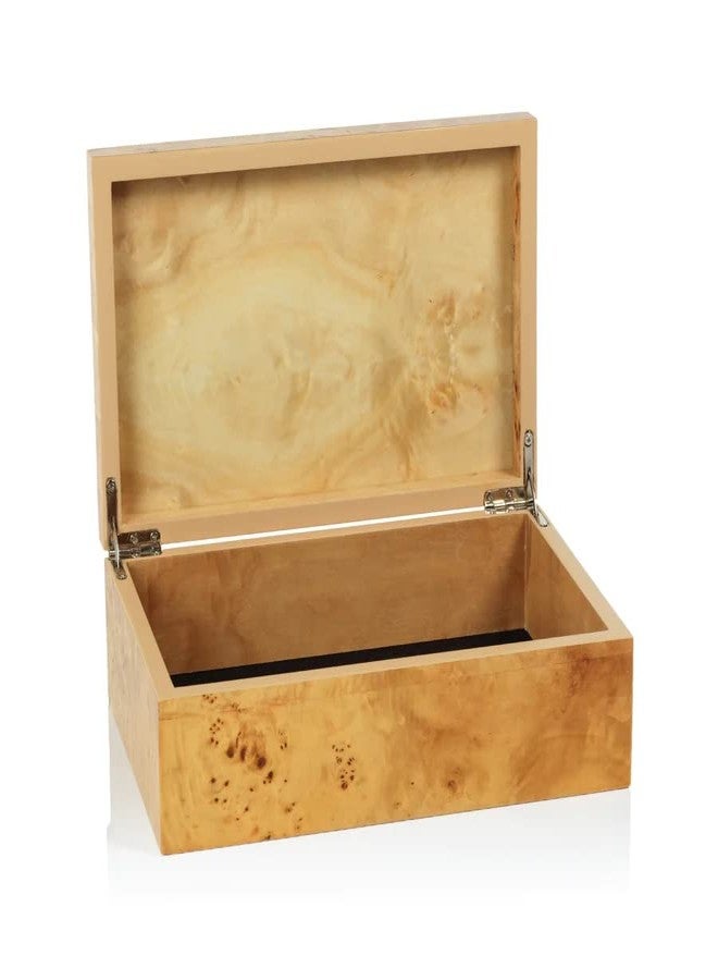 Zodax Leiden Burl Wood Design Decorative Box (Large 10") - Image 2