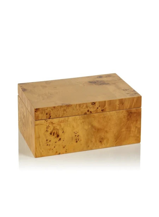 Zodax Leiden Burl Wood Design Decorative Box (Large 10") - Image 4