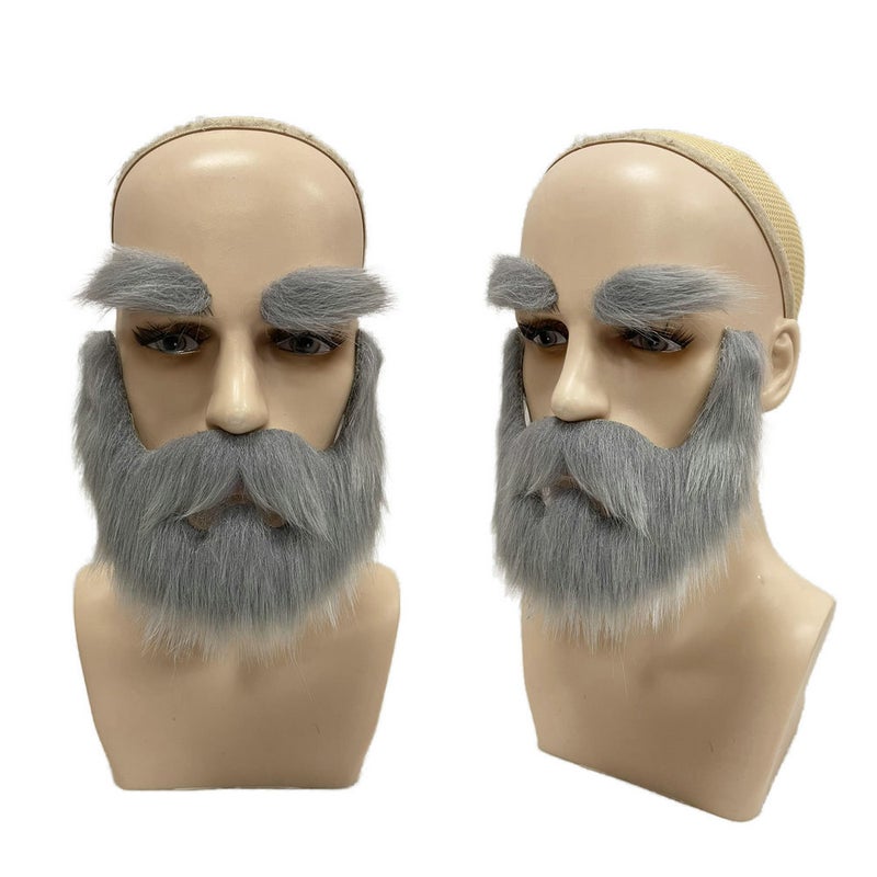 Halloween Ball Party Beard Costume Christmas Pirate Gentleman Eyebrows Old Man Easter - Image 5