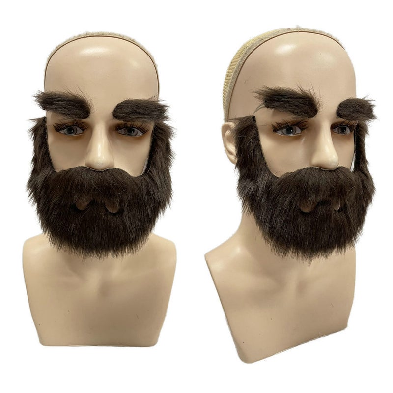 Halloween Ball Party Beard Costume Christmas Pirate Gentleman Eyebrows Old Man Easter - Image 3