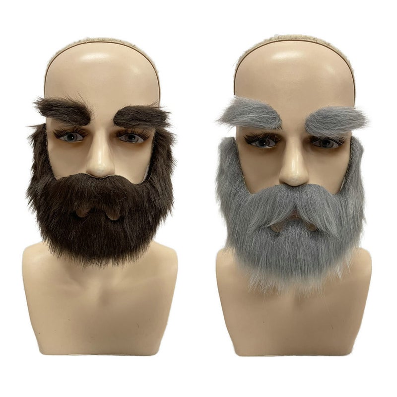 Halloween Ball Party Beard Costume Christmas Pirate Gentleman Eyebrows Old Man Easter - Image 2