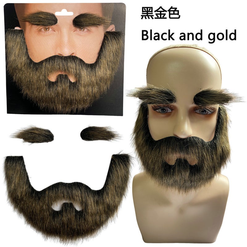 Halloween Ball Party Beard Costume Christmas Pirate Gentleman Eyebrows Old Man Easter - Image 1