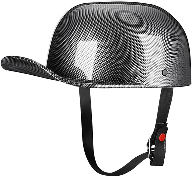 Woljay Vintage Open Face Motorcycle Helmet - Retro Baseball Cap Half Helmet for Men and Women - DOT Certified - Image 1