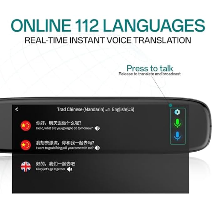 rayihni TRANSLATOR PEN, TRANSLATION PEN FOR DYSLEXIA, TRADUCTOR DE VOZ INSTANTANEO, TEXT EXTRACT PEN, SCAN READER PEN, PEN SCANNER FOR DYSLEXIA TRAVEL AND LEARNING - Image 3