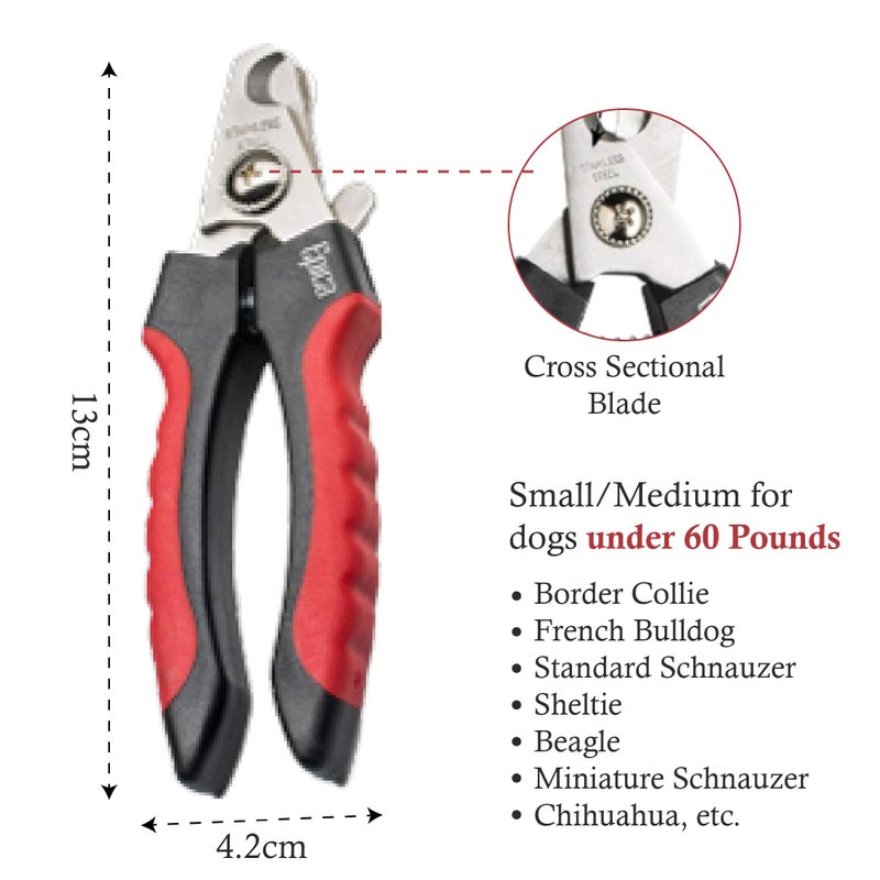 Epica Professional Dog Nail Clipper, Nail Clippers for Large Dog, Easy and Safe Grooming Clippers, Cat Claw Trimmer with Safety Guard (Small/Medium) - Image 2