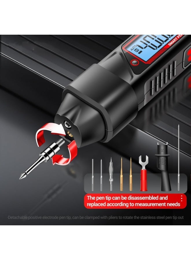 LuckyNov Pen Type Digital Multimeter, A3006 Pen Type Digital Multimeter, 4000 Count Ac/Dc Voltage Tester, Zero Wire Detector, Resistance, Capacitance, And Diode Testing, Electric Tool - Image 3