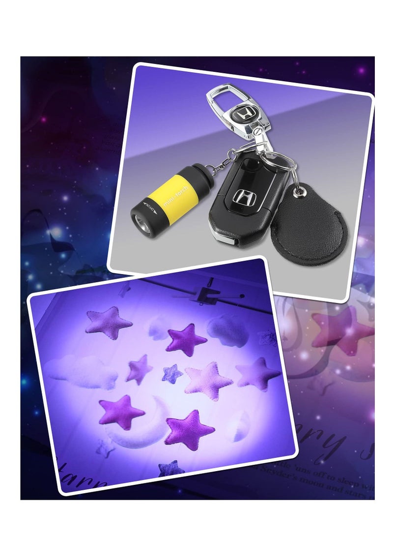 Generic 12 Pieces Mini Keychain Flashlight USB Torch Rechargeable Colorful LED Flashlight High-Powered Keychain Lamp  - Image 3